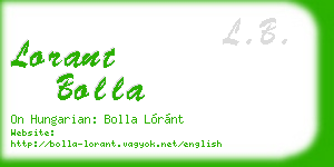 lorant bolla business card