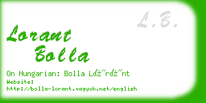 lorant bolla business card